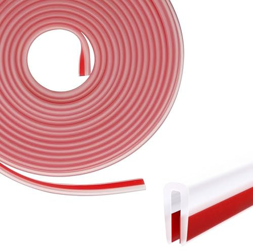 Kantenschutz für Bleche U-förmige: 4 M Fassungsprofil Kantenschutzprofil Gummidichtung Selbstklebend für Autotüren Metallplatten Tischecken Blech - Transparente (4 Meter Länge)