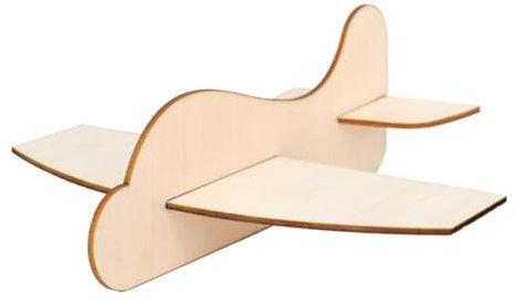 OFFIGAM 8 Stücke Holz Flugzeug Modell Blank Flugzeug Malerei Blank Modell Kinder DIY Malerei Modell Hellgelb