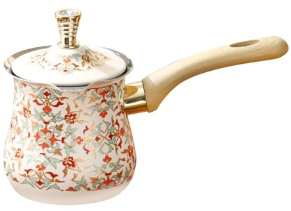 Folpus Cafetière à Cafetière Turque de 500 Ml avec Une Catégorie de Cuisinière de Couvercle de Beurre de Couvercle Au Chocolat à Fusion Portable avec Une Lon