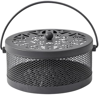 Brûleur d'encens - Diffuseur d'arôme d'encens - Anti-ASH - Avec 20 bâtons d'aromathérapie - Support rond ignifuge avec poignée - Récupérateur de cendres portable pour le balcon, le jardin, le camping