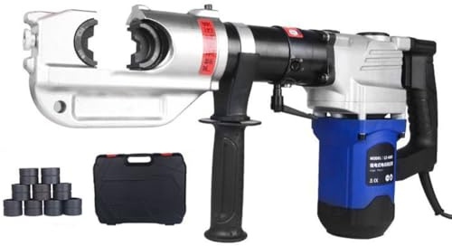 OZBME Pinza crimpatrice idraulica, Chiave per Tubi a Pressione, Pinza per Cavi da 2200 W, con 12 Coppie di matrici, 400C (400c)