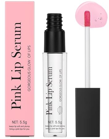 Pink Lip Serum, Magischer Farbwechsel Lipgloss, Hydrating & Reparatur Lip Tint, Rosa Essence Lip Plumper, Lang Anhaltender Feuchtigkeit Lippenpflege, Repair Lippenserum, Lippen Care Day & Night