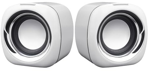 USB Powered Stereo Lautsprechersystem - Kompaktes USB-Audiogerät mit Surround-Sound | Tragbares Mini Stereo für Laptop, Desktop, Tablet, Smartphone, MP3-Player, , Di