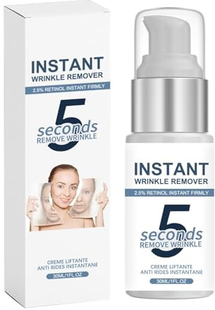 Crème anti-rides 5 secondes, au rétinol, crème anti-rides à effet immédiat, réduit les ridules, raffermit la peau, crème anti-rides pour hommes et femmes (1)