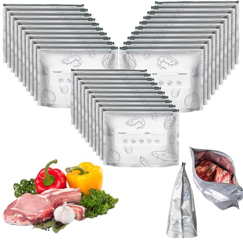 Bolsas de papel de aluminio para congelador,3tamaños(30 piezas).
