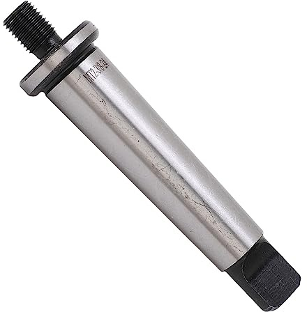 Tbest Mandrin de Perçage, Arbre Mt2 à 3/8 Pouces-24, Adaptateur Conique Morse trempé fileté pour Tour, Fraiseuse, Perceuse, Accessoires de Pince
