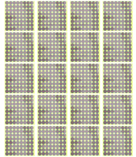 Pastilles Adhésives Circulaires de Tir, 20 Feuilles, Papier