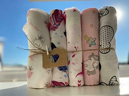Welt-der-Träume 20 Stück - Stoffwindeln mit Buntem Aufdruck Stoffwindel Windeln Windel Mullwindeln Spucktuch Spucktücher 70x80 cm