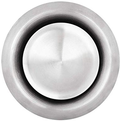 calimaero® TVE 125 mm Bouche d'Extraction Inox Réglable | Acier inoxydable soupape à plateau Bouche d’Extraction Ronde Ajustable en Inox