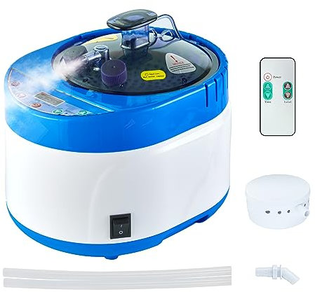 ZONEMEL - Maceta portátil para sauna, 4 litros, generador de vapor de acero inoxidable con control remoto, máquina de spa con temporizador, niebla hidratante para desintoxicación corporal, spa en el