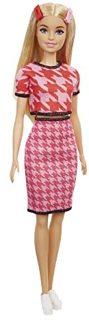 Barbie GRB59 - Fashionistas Puppe (blond) mit Zubehör, mit Outfit und Schuhen,Spielzeug für Kinder von 3 bis 8 Jahren
