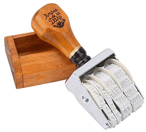 Wood Stamp, Roller Stamps Clear And Coherent 2022‑2033 Date Seal Rolling Wheel Stamp DIY Vintage Font Wooden Stamp Wheel For Domestic Office Art Decoration Scrapbooking Use