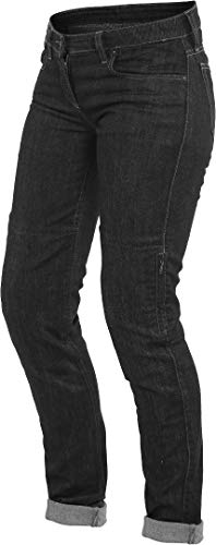 DAINESE Denim Slim Pantaloni Tessili per moto da Donna (Black,31)
