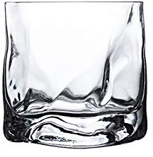 Cicano Old Fashioned Tazza di vetro da whisky, irregolare Barware non piombo cristallo a dondolo Whiskey Tumbler Bicchieri stile Glassware trasparente