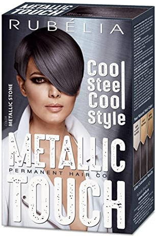 Rubélia Metallic Touch permanente Haarfarbe - Metallic Stone, 1er Pack - 115 ml