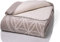 Glart - Coperta in cotone estremamente morbida e calda, color rosa-écru con fiore della vita, in formato XL da 150x200 cm, ideale per accoccolarsi sul divano