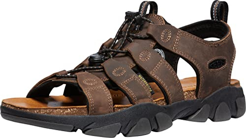KEEN Daytona 2 öppen tå bekväma lediga utomhussandaler för män, Bison/svart, 9