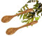 HOFMEISTER® 2 cucchiai da tavola in legno d'ulivo, caratteristici venature, legno, oliva, cucchiai per ciotola e cereali, 20,5 x 4,2 x 1 cm (2 pezzi)