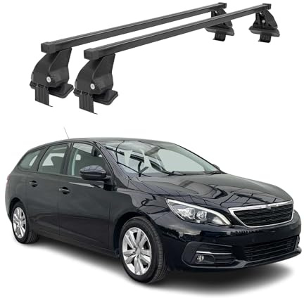 OMAC Menabo Dachträger für Peugeot 308 Kombi 2013-2021 Stahl Schwarz