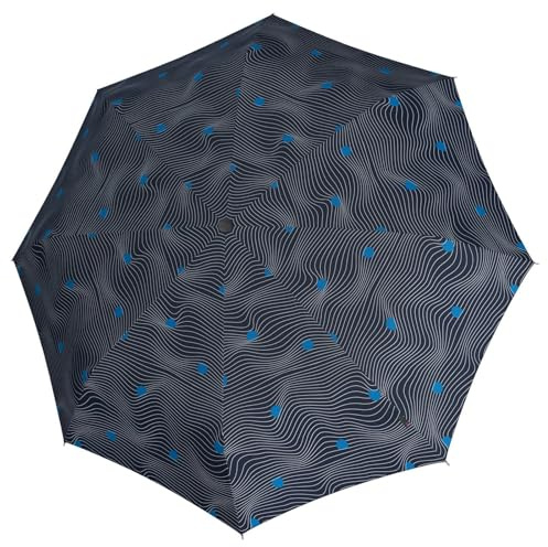 Knirps T200 Medium Duomatic Meditate Ecorepel Regenschirm Automatikschirm 953201, Farbe:Blue