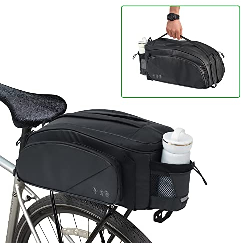 HOMPER Fahrradtaschen für Gepäckträger Reflektierend Gepäckträgertasche Multifunktionale Hinter Gepäcktasche Rücksitztasche, 11L