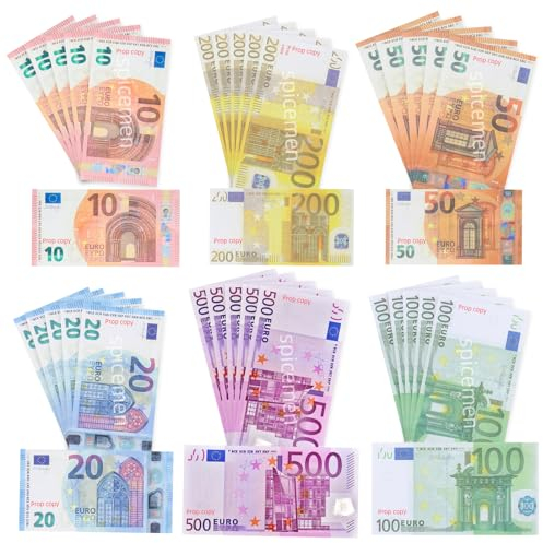 150 Blätter Kaufmannsladen Spielen Deko, 10/20/50/100/200/500, Kaufmannsladen Zubehör, Kaufladen Zubehör