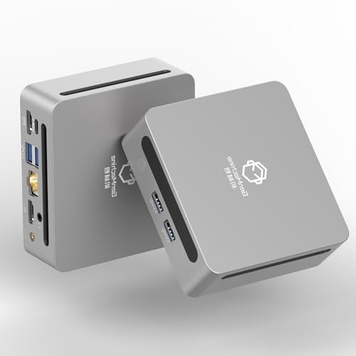 GenMachine Mini PC Ryzen 7 4700U Mini Computers Up to 4.1GHz 8c/8t, 16GB DDR4, 512GB SSD & M.2 NVME, Gaming PC with Wifi6/BT5.2/DHMI/DP, Gaming/Office/Design