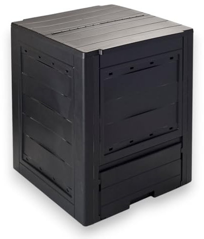 Briconess.com Compostiera da Giardino 260 Litri in Resina Antracite Ambition