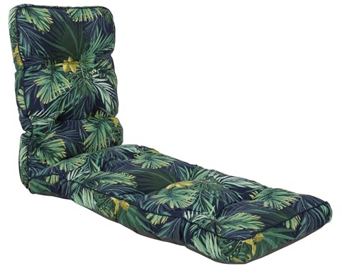PATIO Gartenliege Auflage 180 x 48 cm Modena Flocke Polster für Liegestuhl Tasche zur Befestigung für Gestell bis 45 cm breit mit Ø 18 mm Rohrdicke