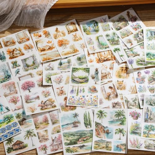 Ta Merry Rub On Stickers 30 Blätter Rub Ons Scrapbook Accessories Decorative Bullet Journaling Accessories for DIY Scrapbook, Diary,Bullet Journals DIY Arts and Crafts?Monet's Garden?