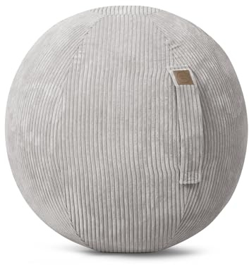 SITTING POINT only by MAGMA Shara Sitzball mit Bezug, Gymnastikball 65cm ideal als ergonomischer Hocker für Büro & Zuhause, Pezziball für Schwangerschaft, Sitzball Büro ergonomisch, Cordbezug waschbar