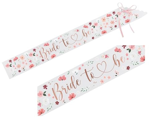 Schärpe Bride to Be für Junggesellinnenabschied JGA Party Blumen Braut Hochzeit Bachelorette Sash Wedding