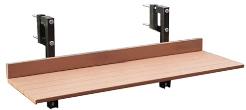 Balkontisch Klappbar Hängetisch, Balkonhängetisch Klappbar, Balkontisch Zum Hängen, Balkontisch Für Terrasse Garten, Balkontisch Hängend Klappbar, Beistelltisch Klapptisch Für Balkonklapptisch Braun