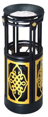 Versátil Cubos de basura clásicos de acero inoxidable, cubos de basura interiores para vestíbulo de hotel, cubos de basura de reciclaje con ceniceros de mármol verticales engrosados Funcional