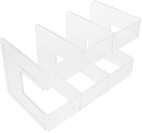 JEWEDECO 2stücke Buchständer Aus Acryl Transparente Buchstützen Für Regale Buchhalter Zum Aufbewahren Von Büchern Und Dokumenten Geeignet Für Büro Und Wohnzimmer