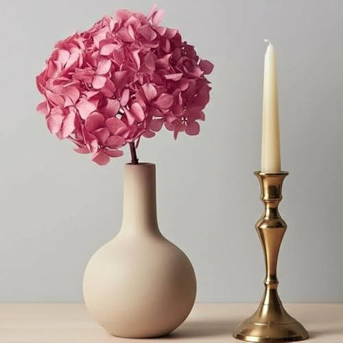 PETALES BOHEME Vrai Hortensia Stabilisé Rose Vintage, Décoration Florale sans Entretien, Grande Taille XXL Souvenir de Mariage Éternel, Centre de Table Mariage, (Rose)