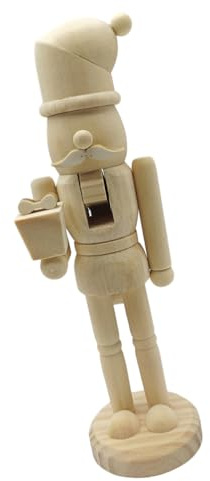 MAGICLULU Soldado Cascanueces de Madera para Pintar Figura Pequeña de Cascanueces DIY como Adorno de Soldado para Navidad y Fiestas de Mesa