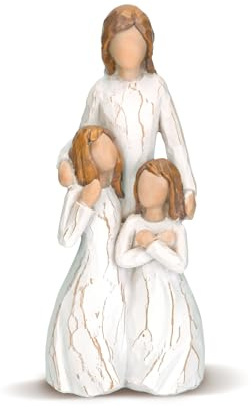 DIBALIYI Gåvor till mor till dotter, konstharts mor dotter figurer, bästa dotter i världen gåvor, handmålad figur, present till mors dag, födelsedag, skördefest dekorativ staty