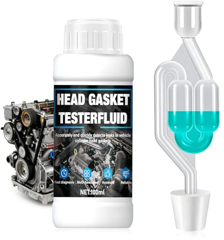 Miioto Test Co2 Joint de Culasse, Testeur Joint de Culasse | Test Joint de Culasse, Kit Universel avec Liquide Réactif Bleu, Diagnostic Rapide et Fiable Auto Moto Camion, 100ml