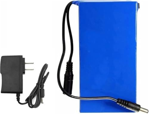 KHUKHU Batería de polímero de Litio de 12 V, Recargable en Botella de 8000 mAh, Altavoz portátil, farola Solar, batería LED for Exteriores con Cargador.(12V48000mAh)