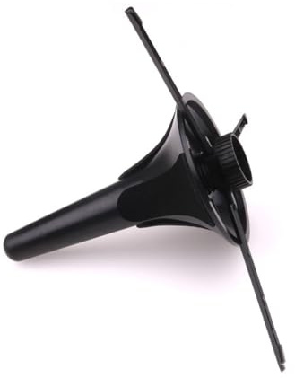 LALADEFIEE Soporte de Trípode Plegable para Trompeta Portátil con Base de Patas Metálicas y Protección de Fieltro para Instrumentos de Viento Negros