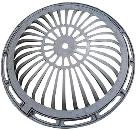 SXYCKRUI Grille Caillebotis Robustes pour Extérieur, Caniveau Exterieur en Fonte, Couvercle de Regard pour Cour, Terrasse, Jardin, sous-Sol et Garage(70cm/27.6in)