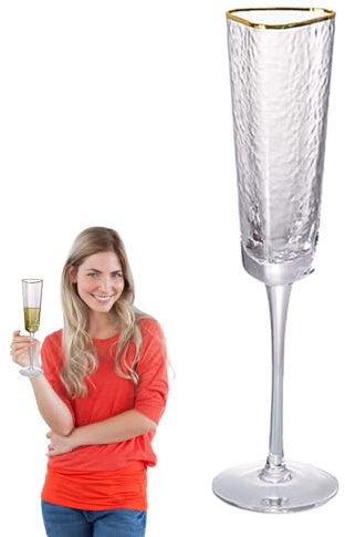 Copa flauta de champán | Copas de champán en transparente – Tazas de café transparentes Decoraciones retro, vasos de licor Vasos de Tazas de café para Mimosa Bar, Bodas y For