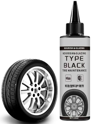 Spray Brillantador de Neumáticos,Previene Grietas 120 ml | Spray Restaurador de Brillo para Neumáticos,para Principiantes Profesionales Conductores Taller Coche Monovolumen Camión SUV