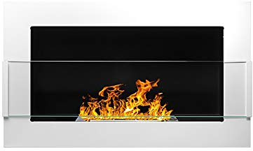 Astralis – Wandkamin/Ethanolkamin (65 x 40 cm, Weiß Hochglanz)