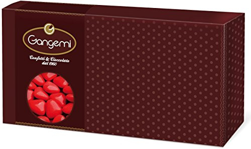 Gangemi Cuori - Confetti Couri al Cioccolato Colore Rosso - 1 kg