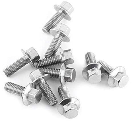 Vite Flangiata Inox, kit de tornillos M6 de acero inoxidable SS304, tornillos de brida hexagonal, tornillos de cabeza de arandela (M6 x 35)