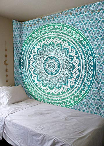 Uministyle Wandteppich, Wandbehang, Heimdekoration, Hippie-Mandala, indischer Wandteppich (Farbe 2, 150 x 200 cm)