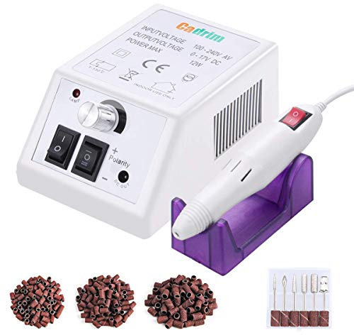 Cadrim Torno para Uñas Profesional para Manicura y Pedicura Eléctrica del Taladro del Clavo, Manicura Herramienta 20,000rmp