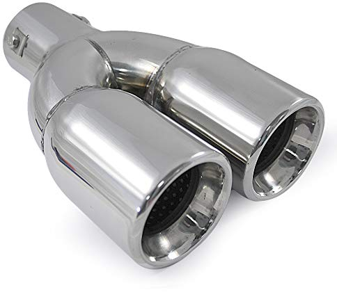 Universal Auspuffblende Endrohr Sport Schalldämpfer Edelstahl 55mm Chrom